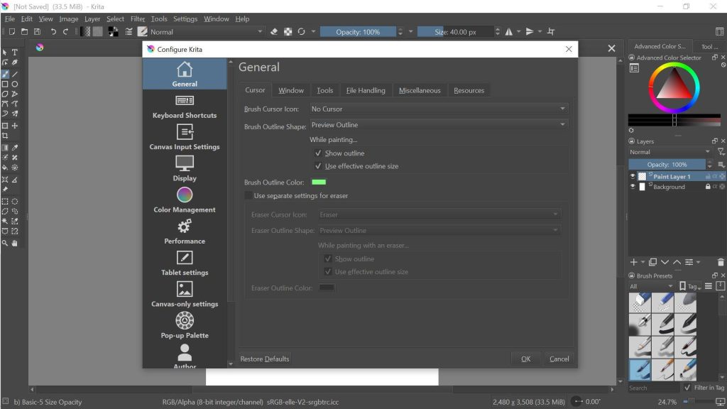 PC, Laptop and Macbook Specs for Krita