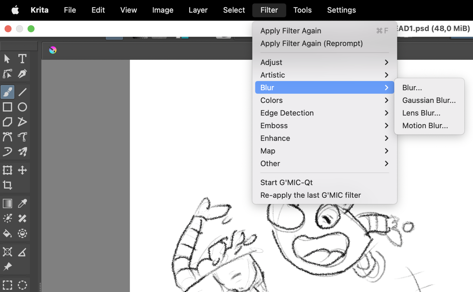 How to Blur in Krita [Quick Guide] Artwork Path